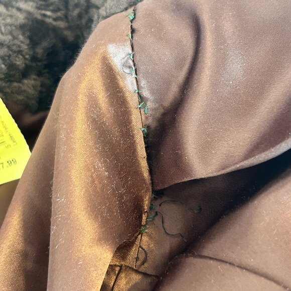 Vintage 60s Faux Fur Coat Brown Size L USA Mad Men - Picture 13 of 13